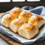 Fluffy no yeast dinner rolls fresh from oven