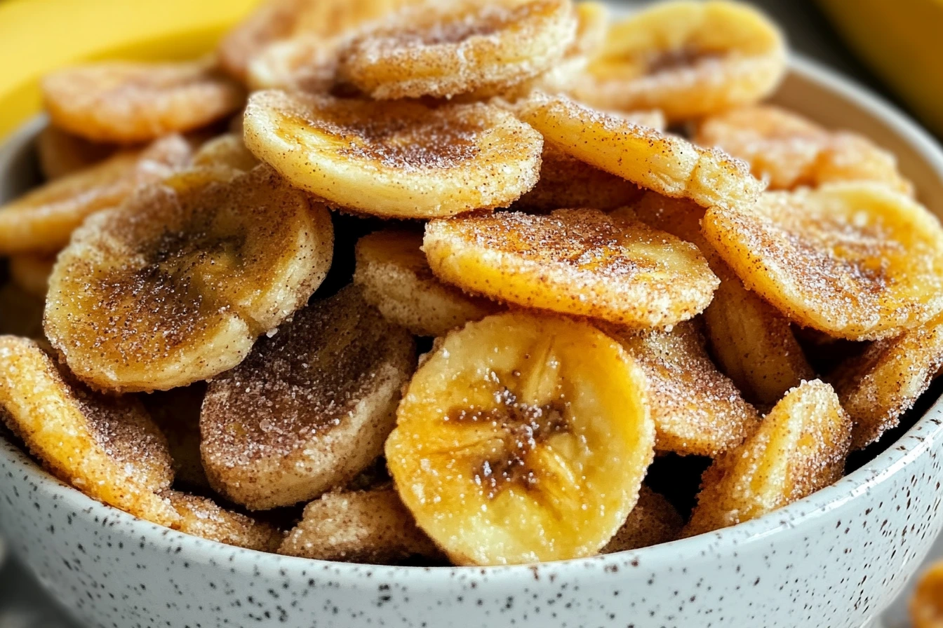 Sweet Cinnamon Air Fryer Banana Chips