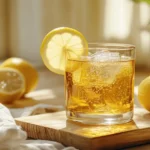 Lemon ACV and Honey Drink: Refreshing Detox Recipe for Energy 12 Lemon ACV and honey detox drink in a clear glass with lemon slices and sparkling bubbles