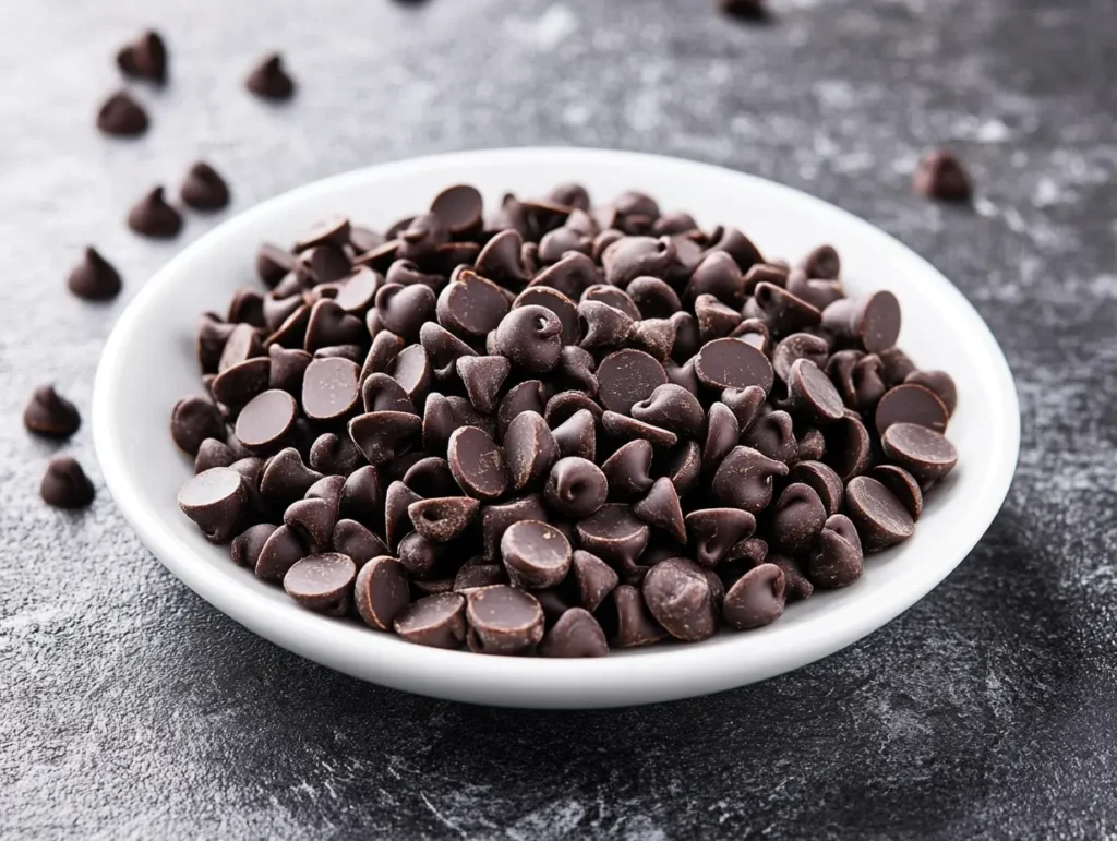 Semisweet chocolate chips for triple chocolate cake