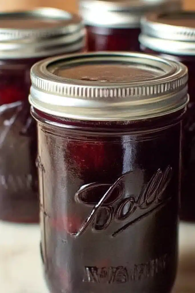 Cherry Syrup Recipe: Sweet, Simple & Ready in 15 Minutes 4 Homemade cherry syrup sealed in Kerr mason jars with metal lids, ready for refrigeration or gifting.