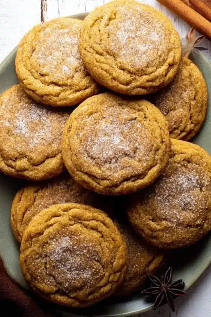 Chewy Pumpkin Cookies – Soft, Spiced & Perfectly Fall-Flavored 7 Pumpkin Cookies with Chewy Texture and Sugar Coatin