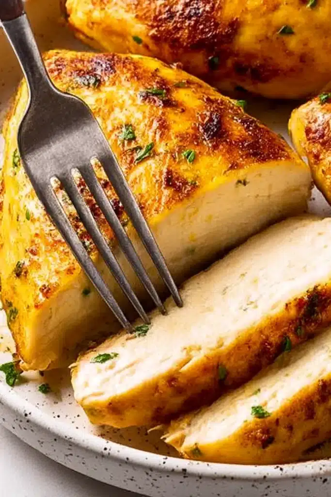 Chicken Breast Recipes Boneless: Juicy, Easy & Absolutely Delicious 6 Sliced Juicy Boneless Chicken Breast with Garlic Herb Crust