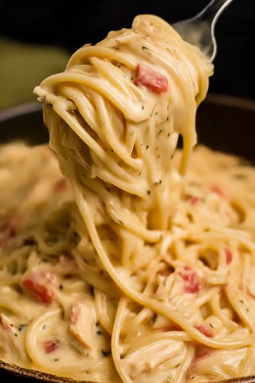 CrockPot Cheesy Chicken Spaghetti Recipe