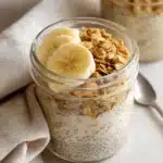 Brown Sugar Overnight Oats – Easy & Delicious Breakfast 15 Brown sugar overnight oats in a jar topped with banana slices and granola