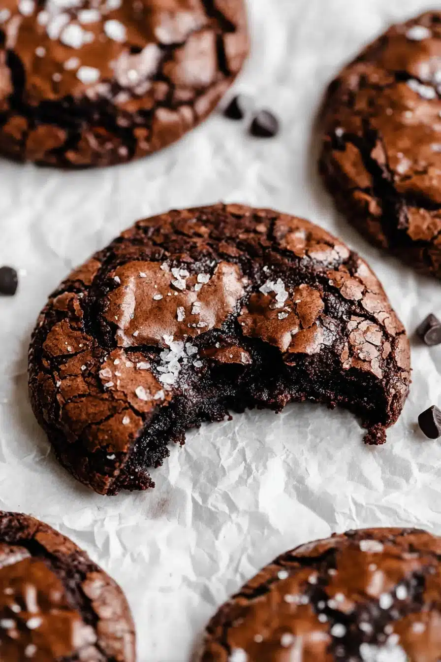 BEST Fudgy Chewy Brookies with gooey center and crackly chocolate top