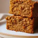 Easy Breakfast Oatmeal Apple Cake – Healthy & Quick Treat 16 easy breakfast oatmeal apple cake slices stacked on a white plate
