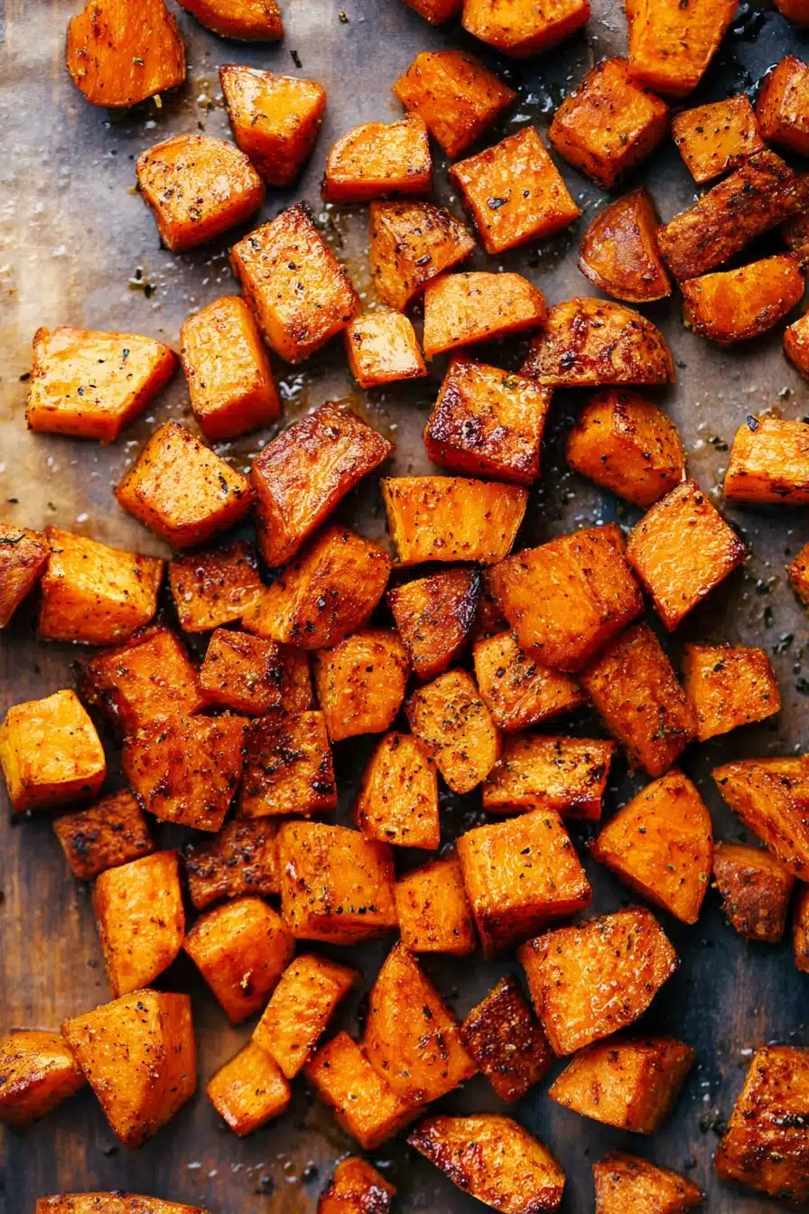 Roasted sweet potatoes
