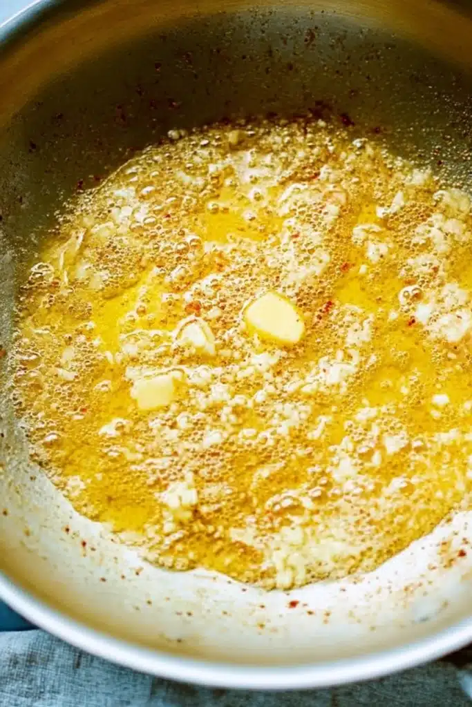 Creamy Oven Baked Chicken Thighs | Easy & Flavorful Dinner 11 Garlic and butter base for creamy oven baked chicken thighs