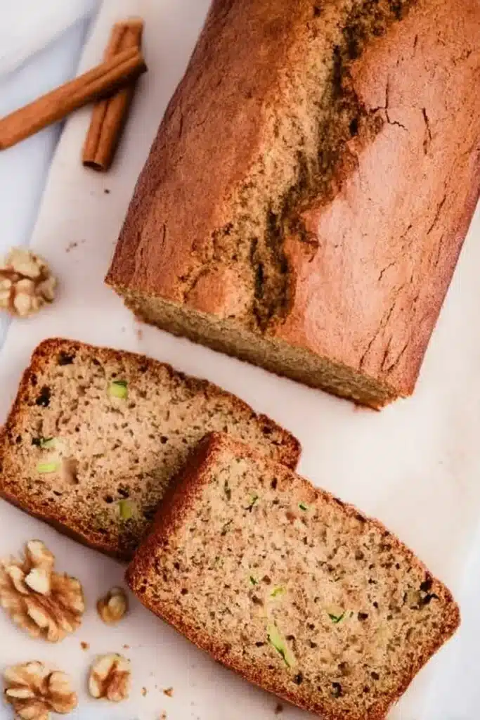 5-Ingredient Spinach Parmesan Zucchini Noodles – Tasty 7 5-Ingredient Spinach Parmesan Zucchini Noodles shown as whole loaf and sliced zucchini bread with cinnamon and walnuts