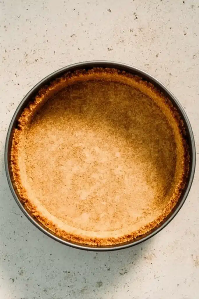 Classic New York Cheesecake Recipe – Foolproof & Delicious 19 Pressed graham cracker crust in springform pan for classic New York cheesecake