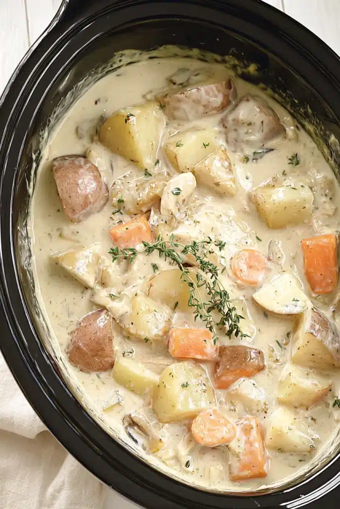 Crock Pot Creamy Ranch Chicken – A Truly Comforting Favorite 7 Crock Pot Creamy Ranch Chicken and Potatoes in creamy sauce with herbs
