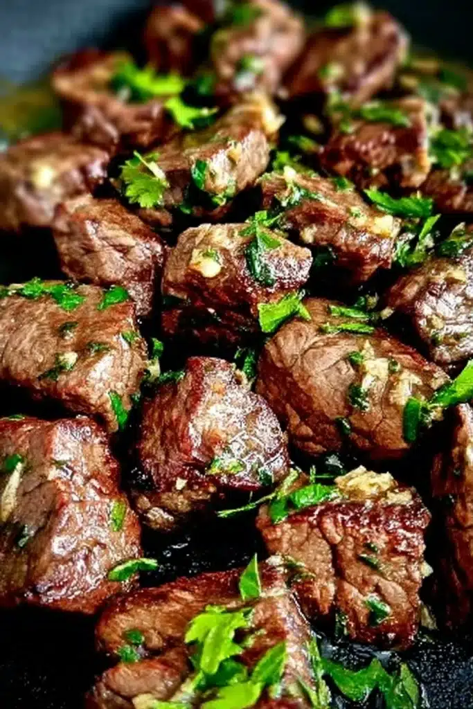 Garlic Butter Air Fryer Steak Bites