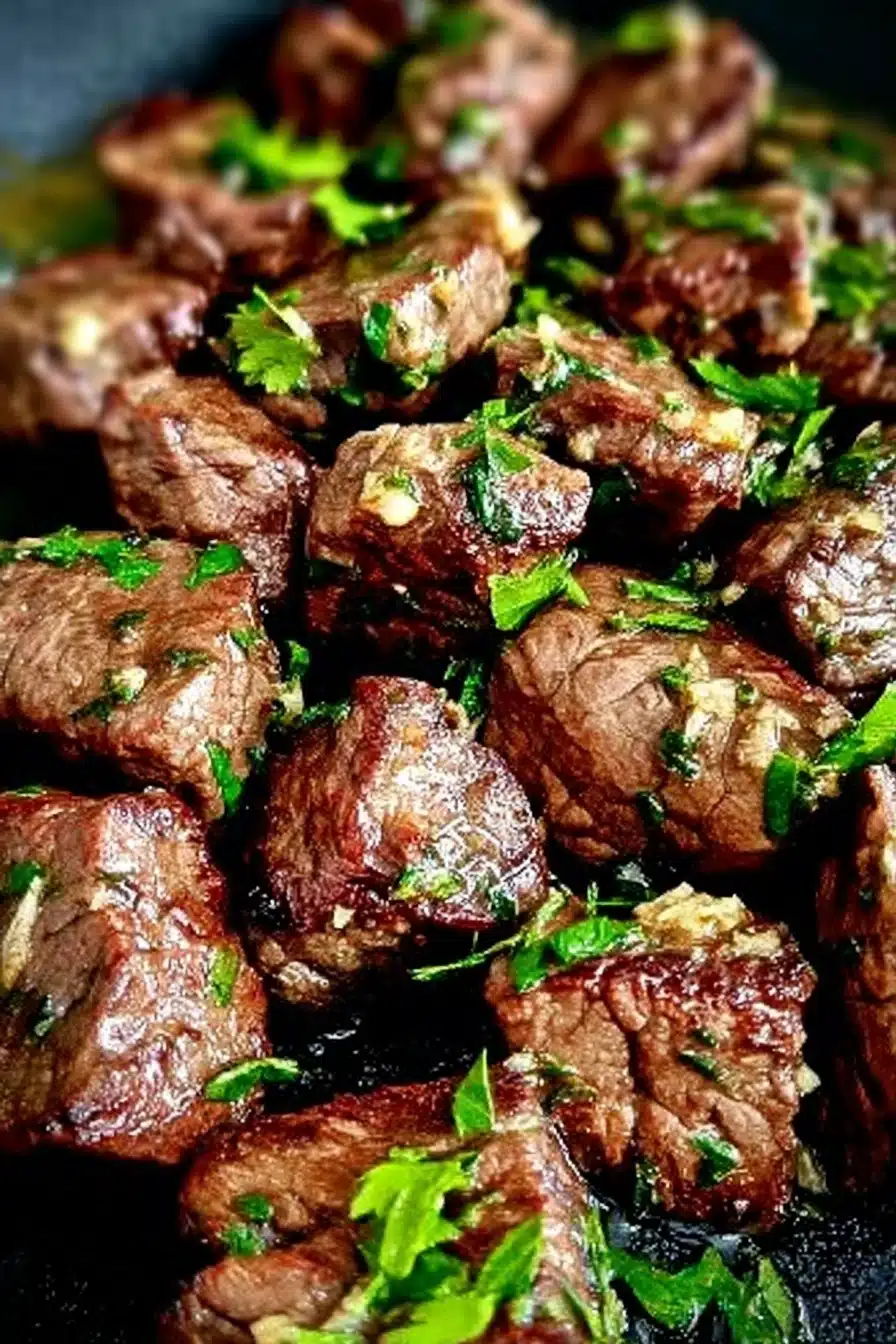 Garlic Butter Air Fryer Steak Bites