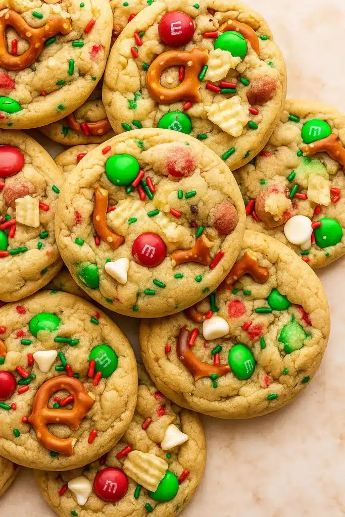 Christmas Kitchen Sink Cookies – Easy, Fun & Festive Treat 9 Christmas Kitchen Sink Cookies Close Up