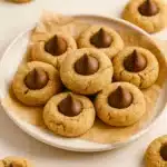 Classic Peanut Butter Blossoms on White Plate