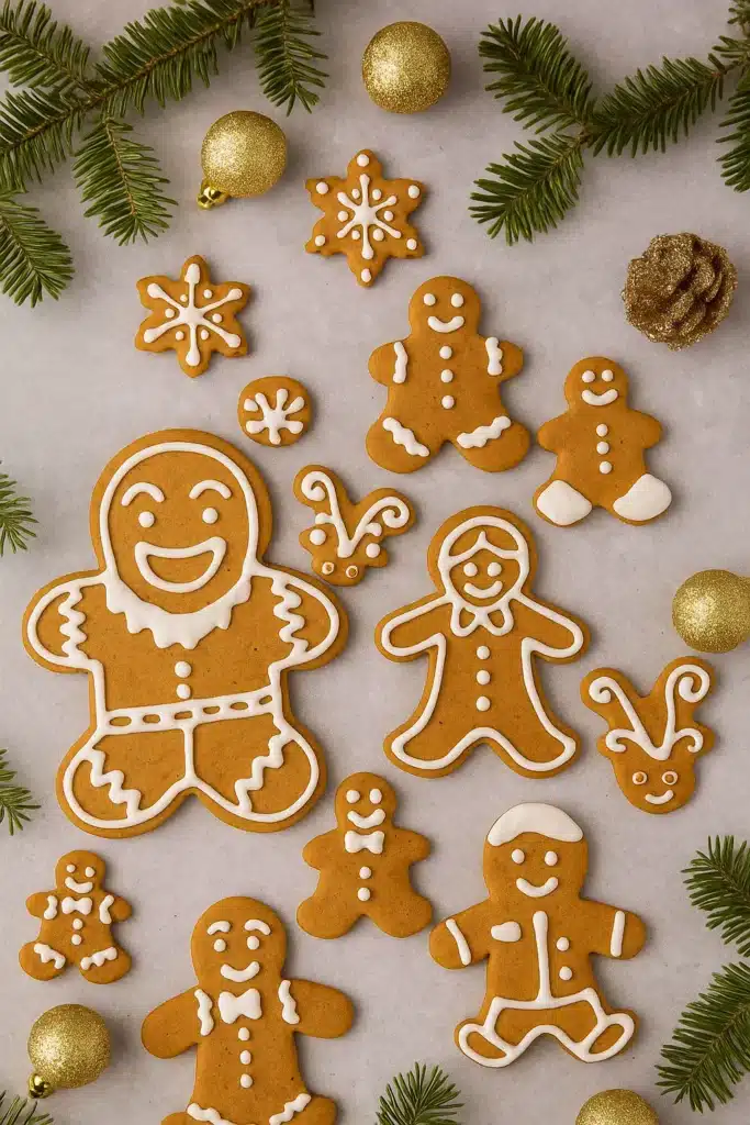 Easy Gingerbread Cookies | Crispy, Festive & Fun to Make 17 Easy Gingerbread Cookies shaped like people decorated with white icing