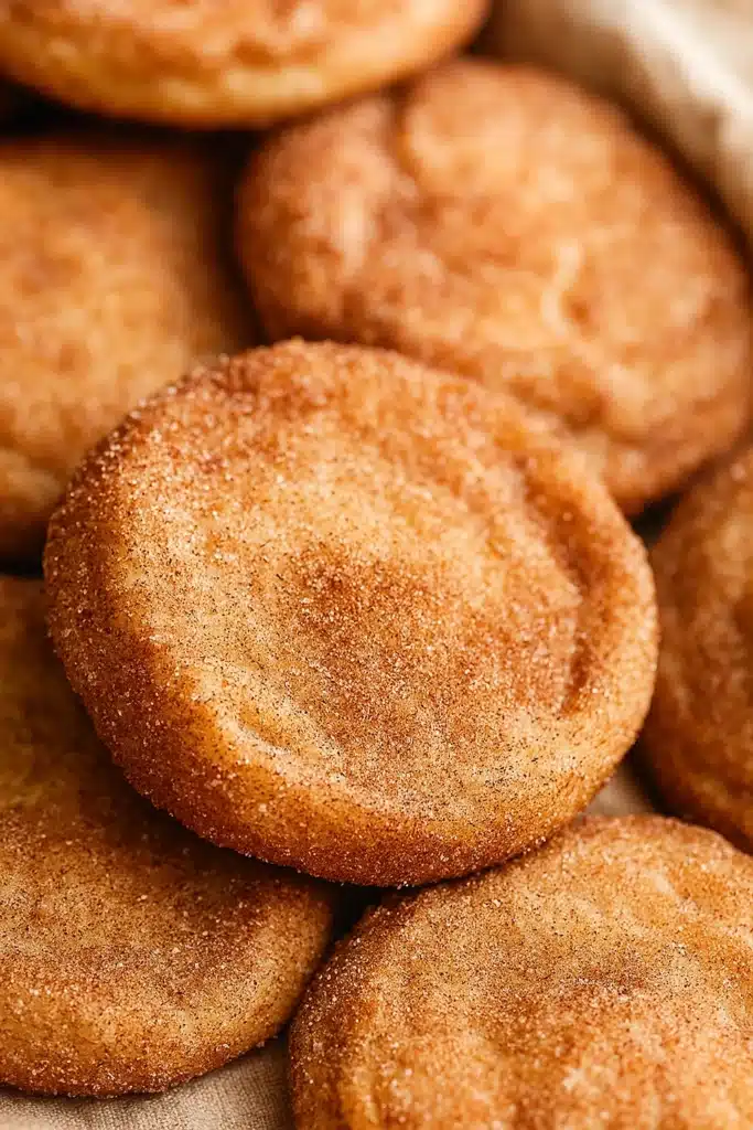 Snickerdoodle Recipe – Soft & Chewy Cinnamon Cookies 8 Snickerdoodle Recipe showing golden brown cinnamon sugar cookies stacked together