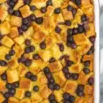 Blueberry French Toast Casserole – Comforting & Delicious 9 Blueberry French toast casserole with golden bread and baked blueberries