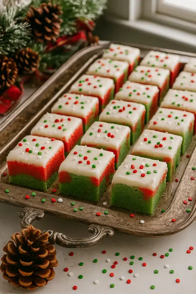 Marble Sugar Cookie Bars – Festive & Easy Holiday Treat 13 Christmas marble sugar cookie bars with frosting and sprinkles