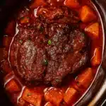 Slow Cooker Caribbean Pot Roast | Ultimate Comfort Meal 15 Slow cooker Caribbean pot roast with vegetables in rich red gravy