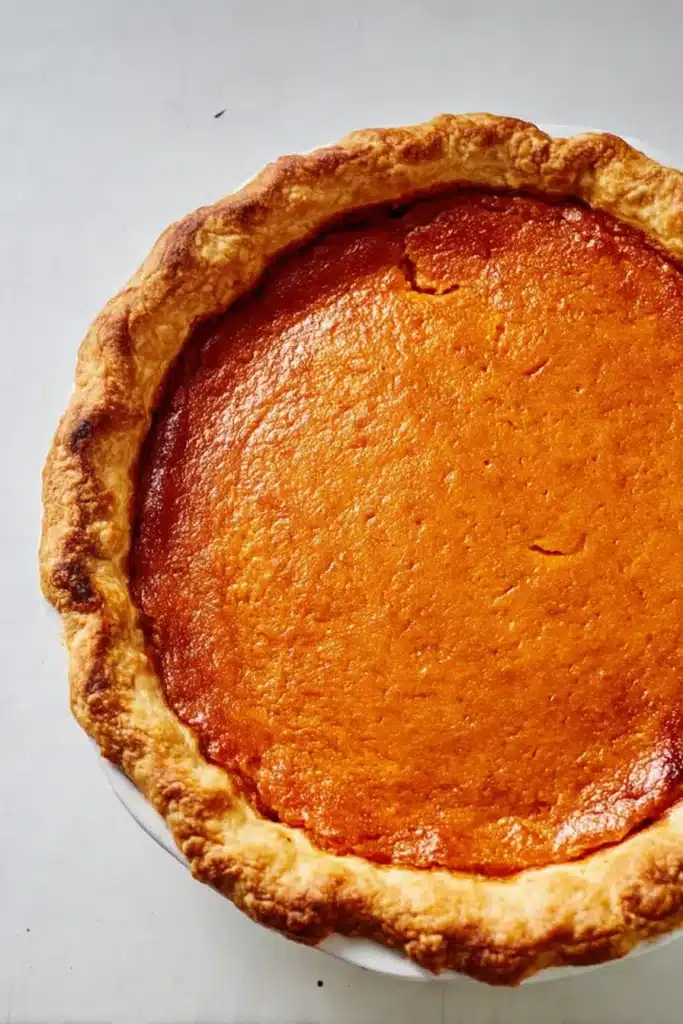 Sweet Potato Pie – Soulful, Creamy & Irresistibly Delicious 19 Freshly baked sweet potato pie with golden flaky crust