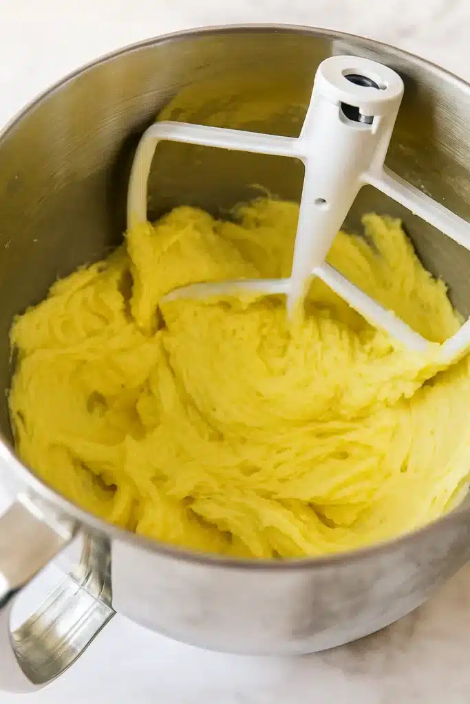 Chewy Snickerdoodle Cookies – Ultimate Soft Holiday Treat 23 Creamed butter and sugar mixture for chewy snickerdoodle cookie dough