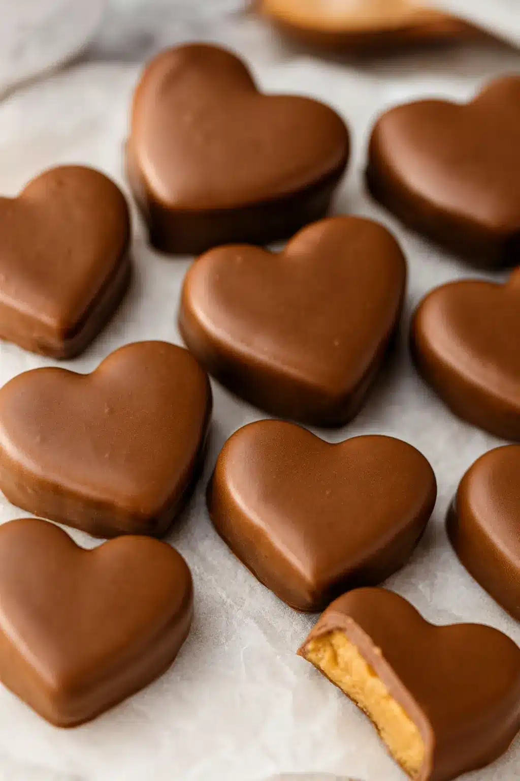 Chocolate Peanut Butter Valentines Heart