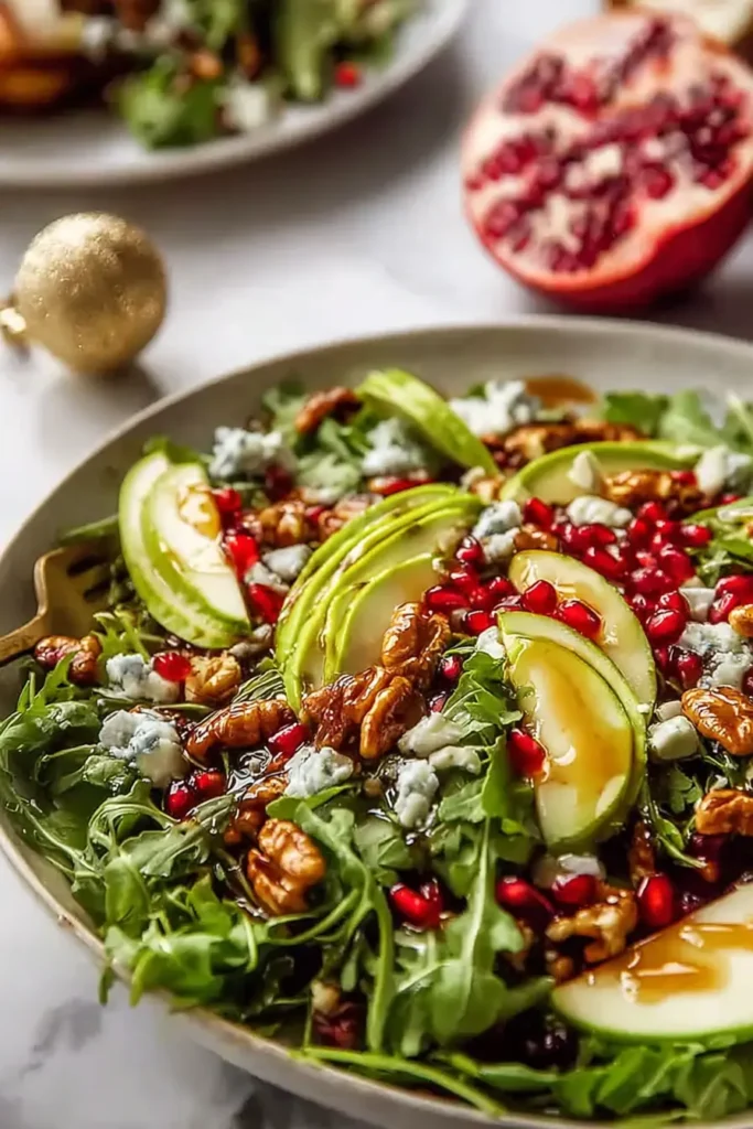 Christmas Salad Recipe: A Fresh, Festive Bowl of Color and Crunch 11 Festive Christmas salad with apples, avocado, walnuts, and pomegranate