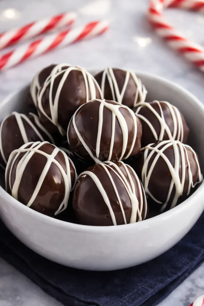 Creamy Christmas Peppermint Truffles Recipe