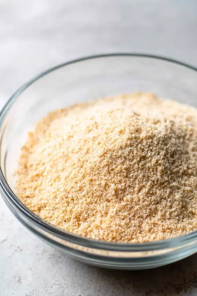 Tiramisu Balls Recipe – Easy, Creamy & Irresistible Treat 10 Crushed lady finger crumbs in a glass bowl for tiramisu balls