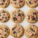 Easy peppermint Oreo cookies with crushed candy canes on parchment paper