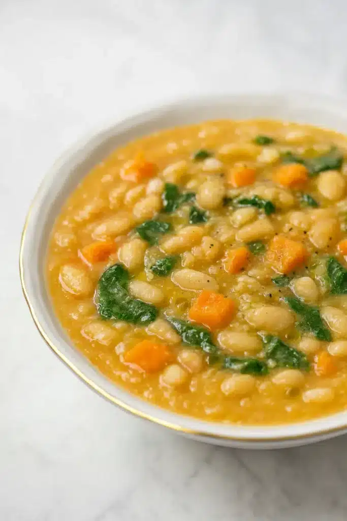 Easy White Bean Soup Recipe | Quick, Cozy & Delicious 10 Easy White Bean Soup Recipe close-up creamy texture