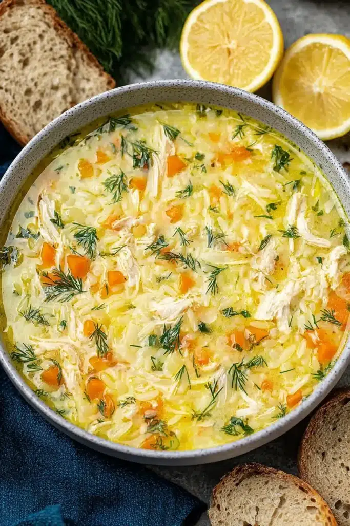 Greek Lemon Chicken Soup (Avgolemono) – Creamy & Bright 10 Greek lemon chicken soup avgolemono with orzo and dill in creamy broth