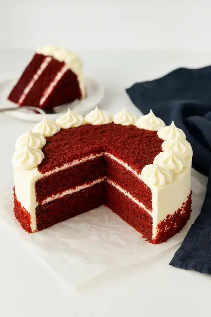 Red Velvet Buttermilk Cake Recipe | Ultimate Moist Dessert 5 Whole red velvet buttermilk cake with cream cheese frosting