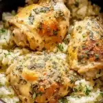 Slow Cooker Lemon Herb Chicken and Rice