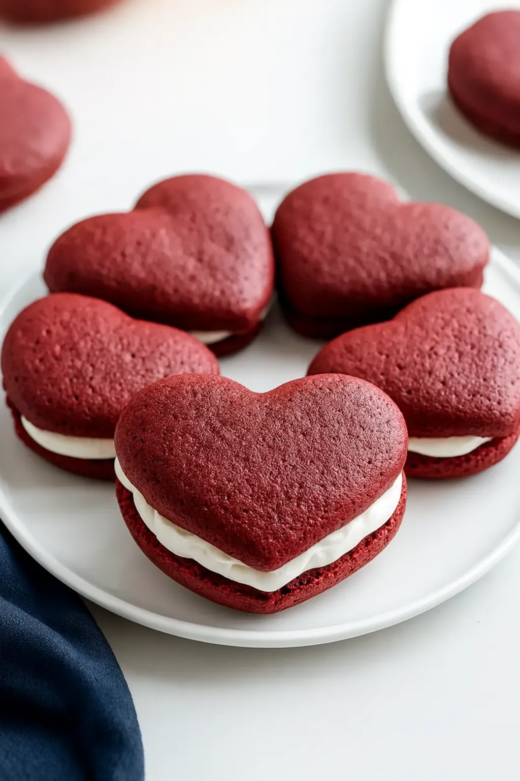 Tasty Heart-Shaped Red Velvet Whoopie Pies