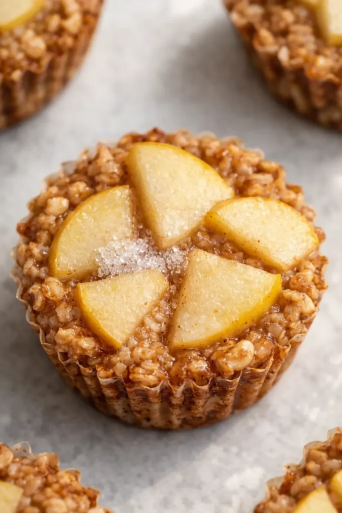 Baked Apple Cinnamon Oatmeal Cups | Amazing Cozy Breakfast 5 Baked apple cinnamon oatmeal cup with oats and apple slices