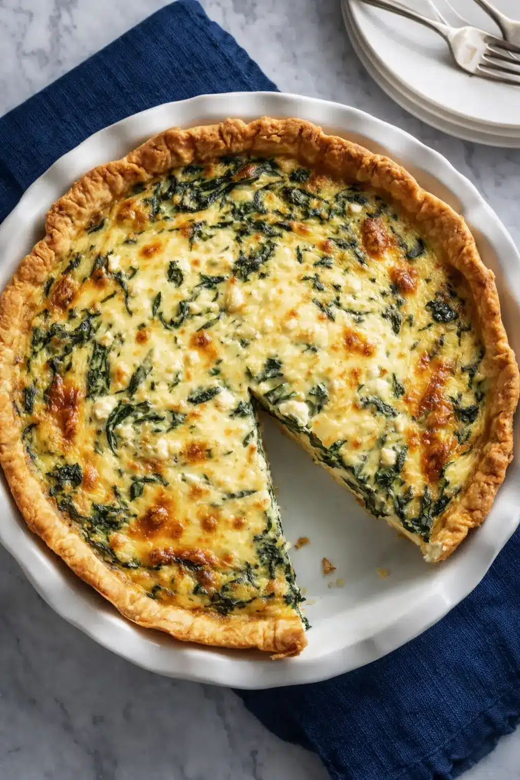 Delicious Spinach Feta Quiche