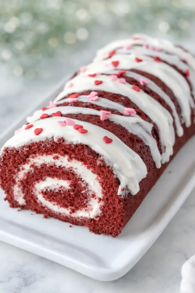 Easy Red Velvet Cake Roll with Cake Mix