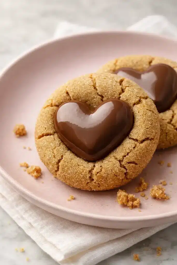 Quick Valentine’s Day Peanut Blossom Cookies