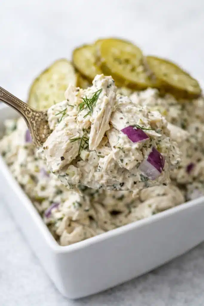 Savory Dill Pickle Chicken Salad