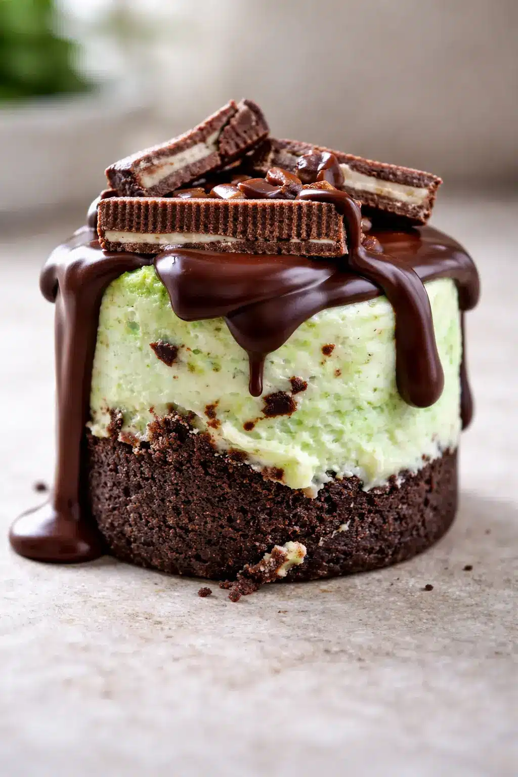 home 7 Andes Mint Mini Cheesecakes with chocolate ganache and mint filling