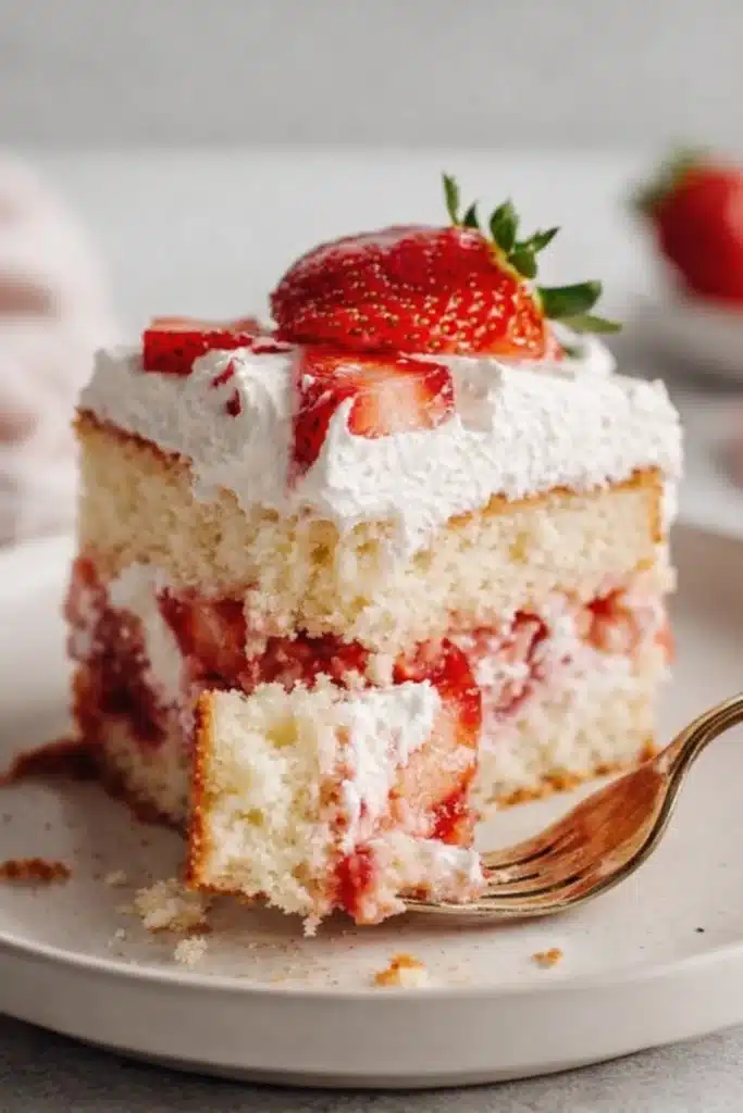 Homemade Strawberry Shortcake Amazing Summer Classic 6 Homemade Strawberry Shortcake slice with whipped cream and fresh strawberries