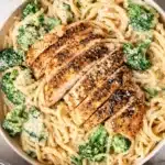 Chicken Alfredo Easy Creamy Dinner You Will Love 5 Chicken Alfredo pasta with grilled chicken and broccoli in creamy sauce
