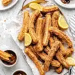 Homemade Mexican Churros Easy Irresistible Treat 7 Homemade Mexican churros with cinnamon sugar and chocolate dipping sauce
