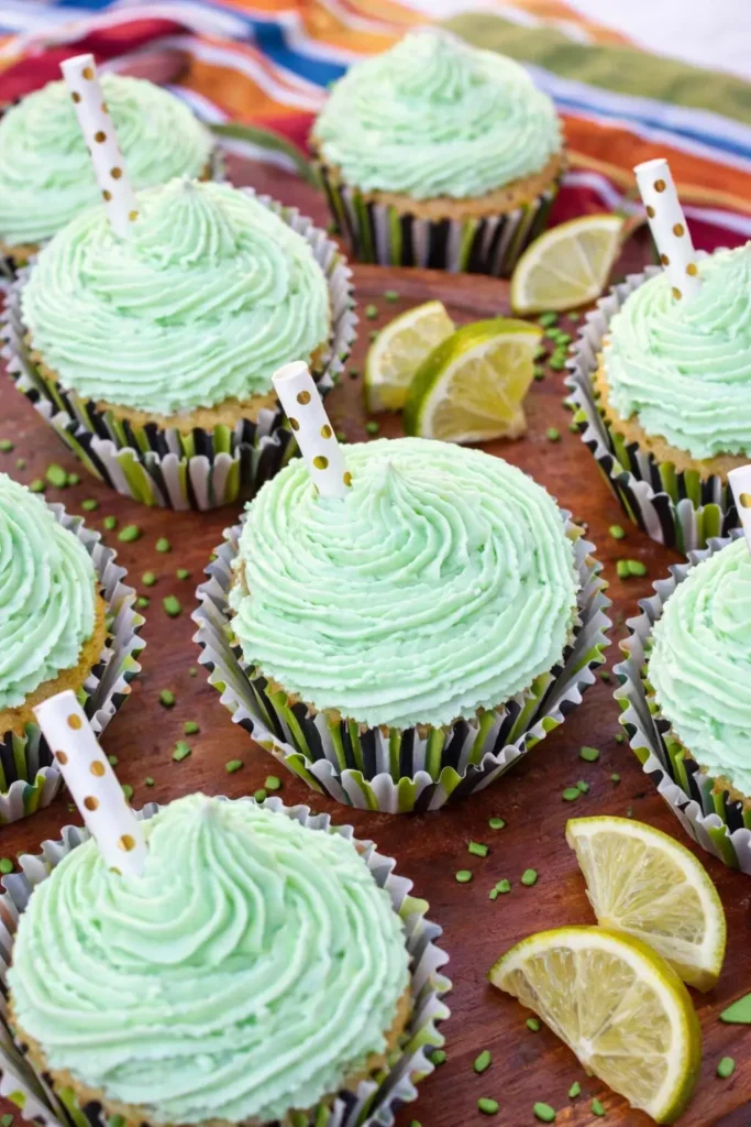 Margarita Cupcakes with Tequila Lime Amazing Party Treat 5 Margarita Cupcakes with Tequila Lime frosting and fresh lime wedges