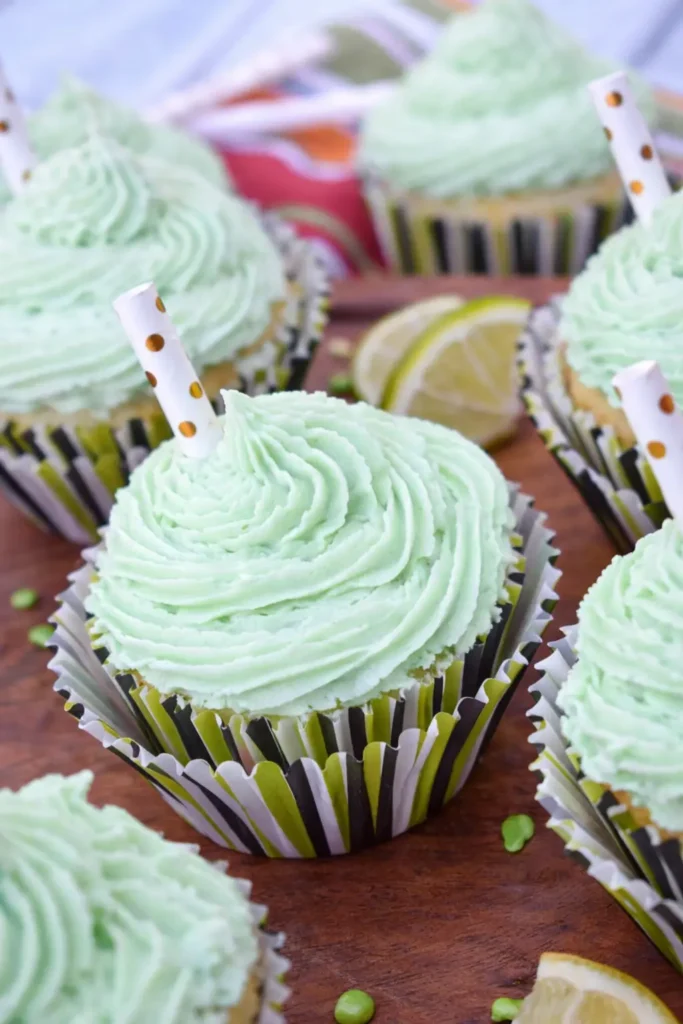 Margarita Cupcakes with Tequila Lime Amazing Party Treat 6 Margarita Cupcakes with Tequila Lime frosting and decorative garnish