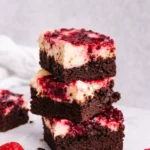 Raspberry Cheesecake Brownies Irresistible Treat 7 Raspberry cheesecake brownies stacked with fudgy chocolate layers and creamy swirl