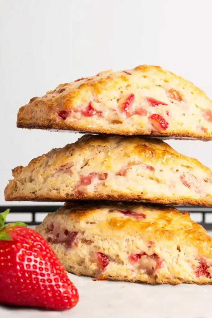"Strawberry Rhubarb Scones"